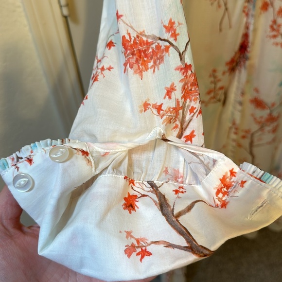 LCDA La Costa Del Algodōn En Plein Air Lingerie Long Floral Dress Size Medium - Picture 9 of 16